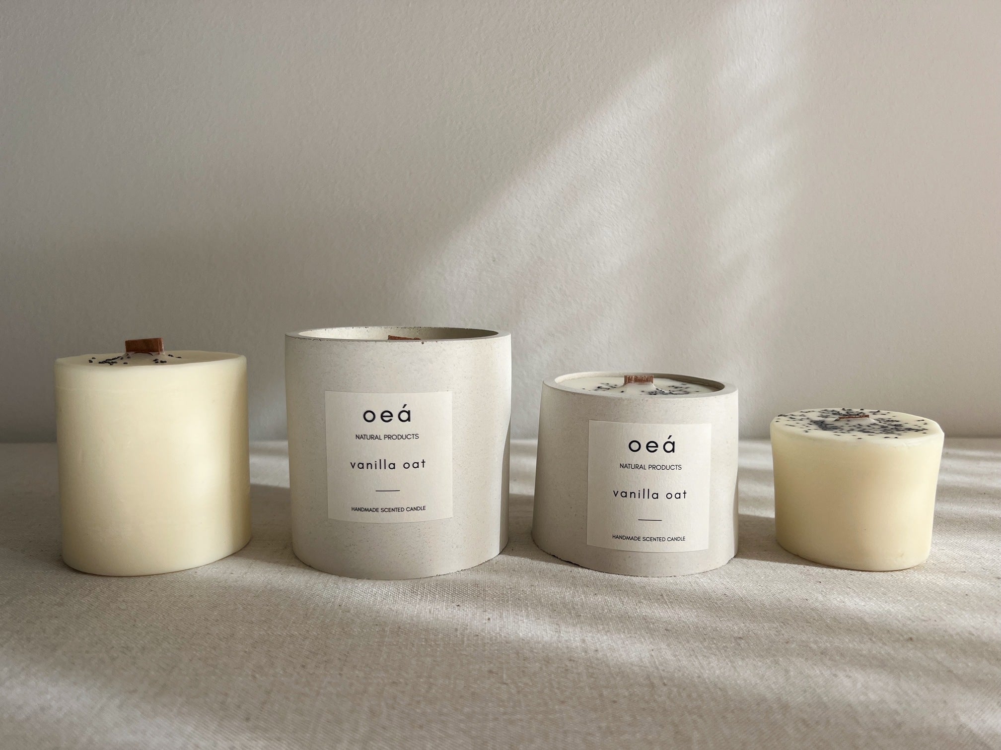 Refill candle 'vanilla oat' with vanilla and orange scent (240g)