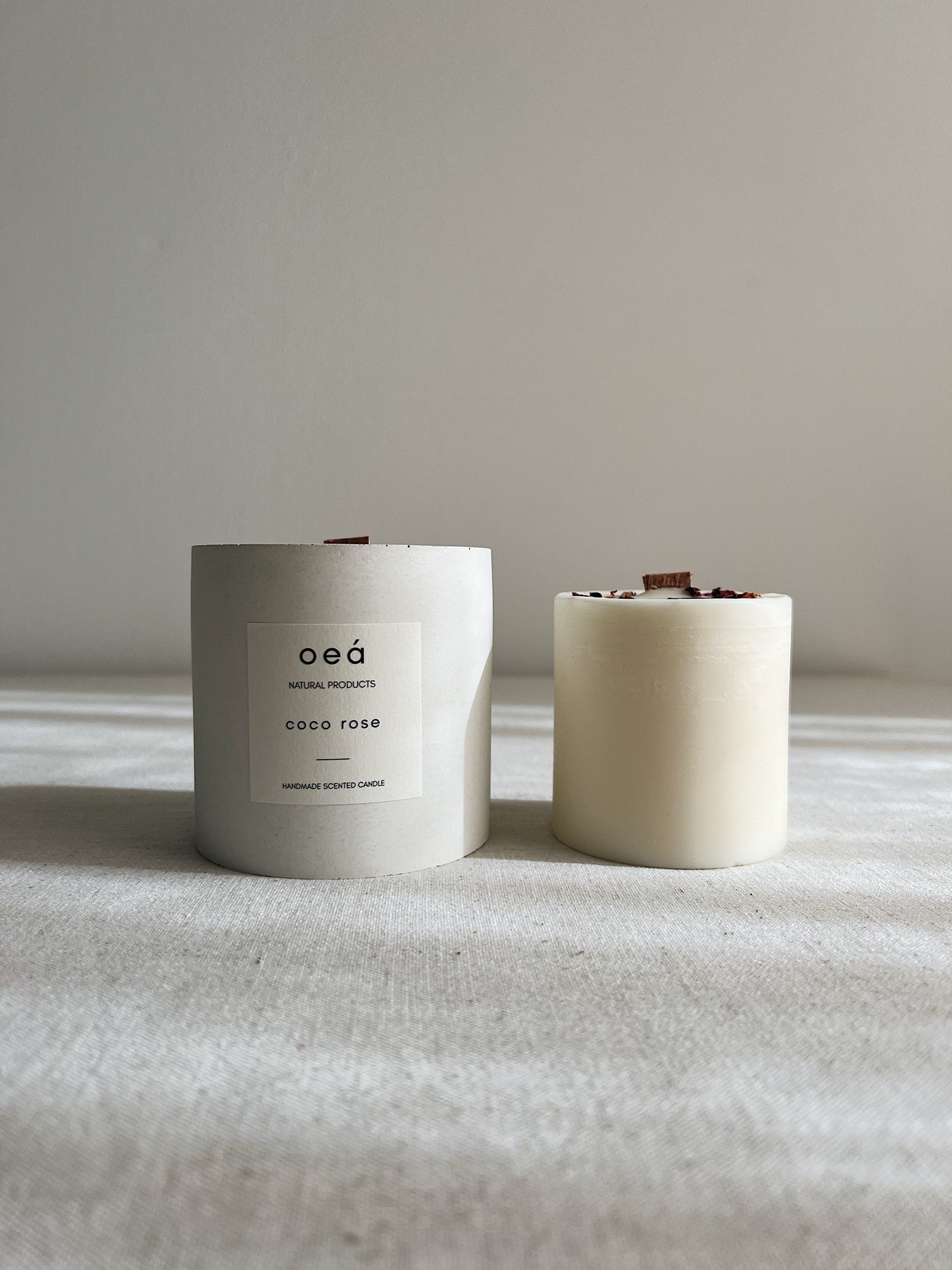 Refill candle 'coco rose' with rose and coconut scent (240g)