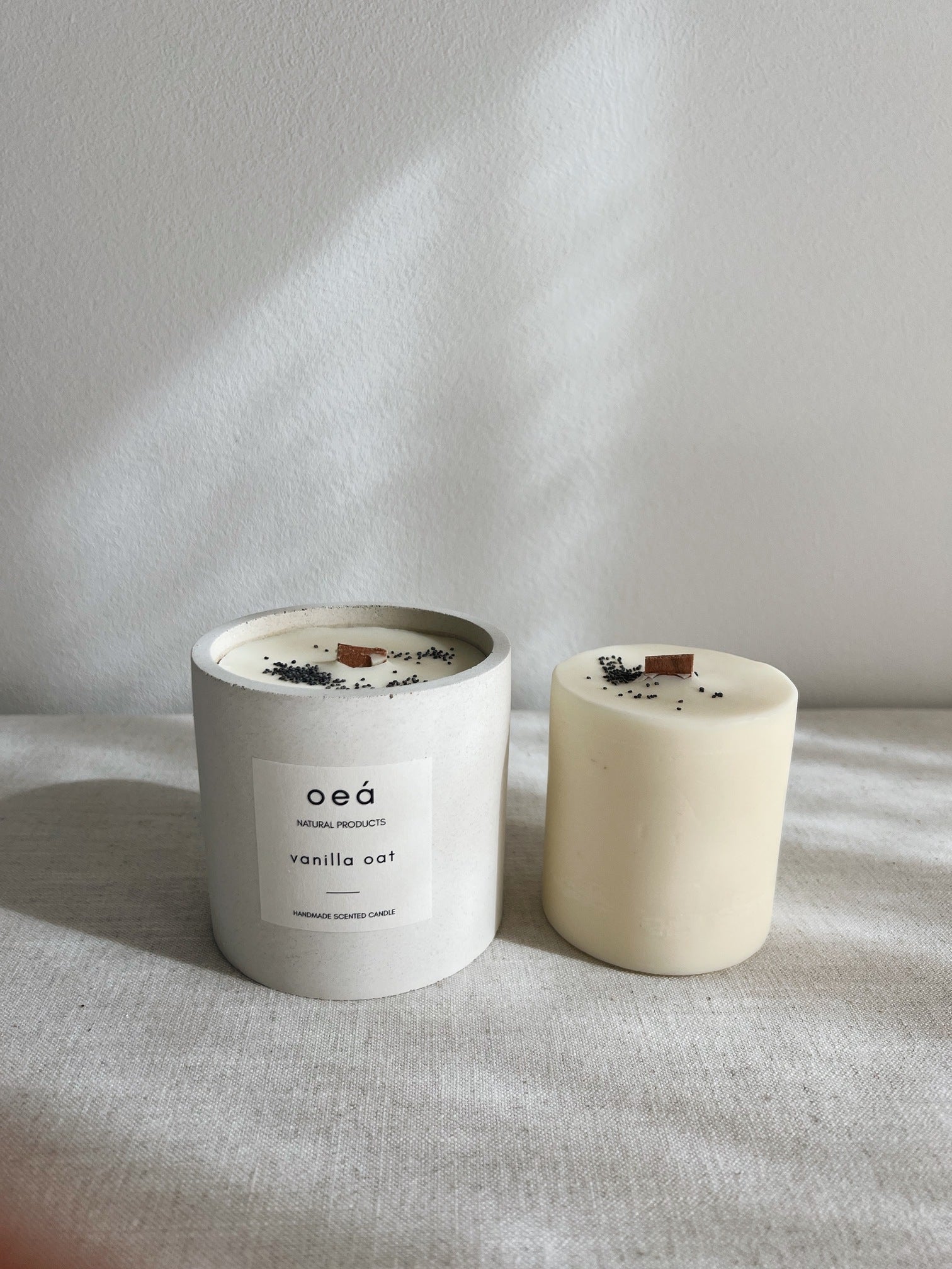 Refill candle 'vanilla oat' with vanilla and orange scent (240g)