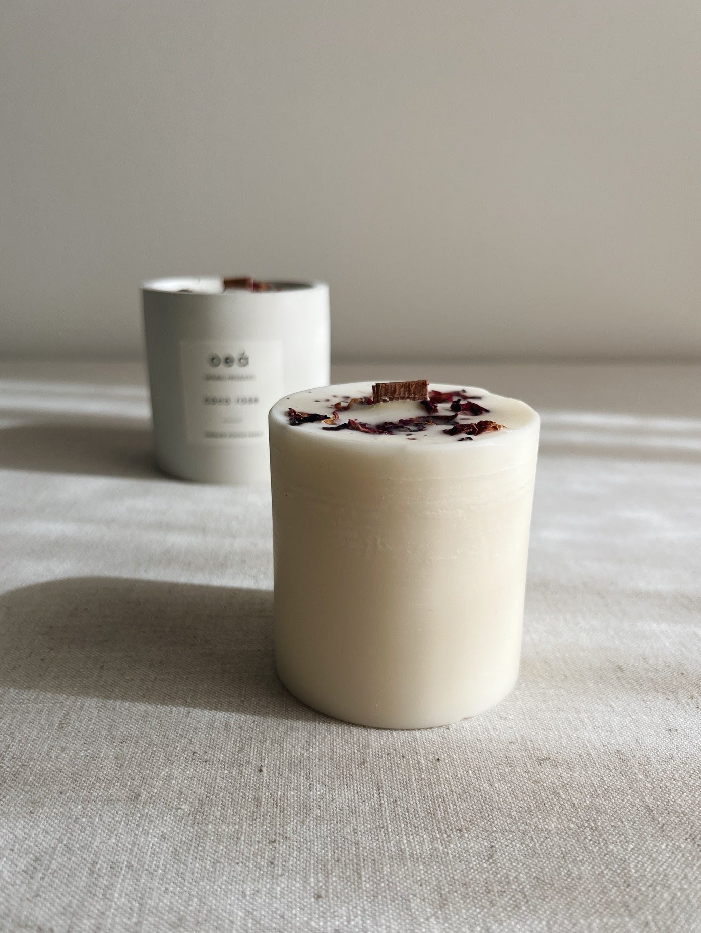 Refill candle 'coco rose' with rose and coconut scent (240g)