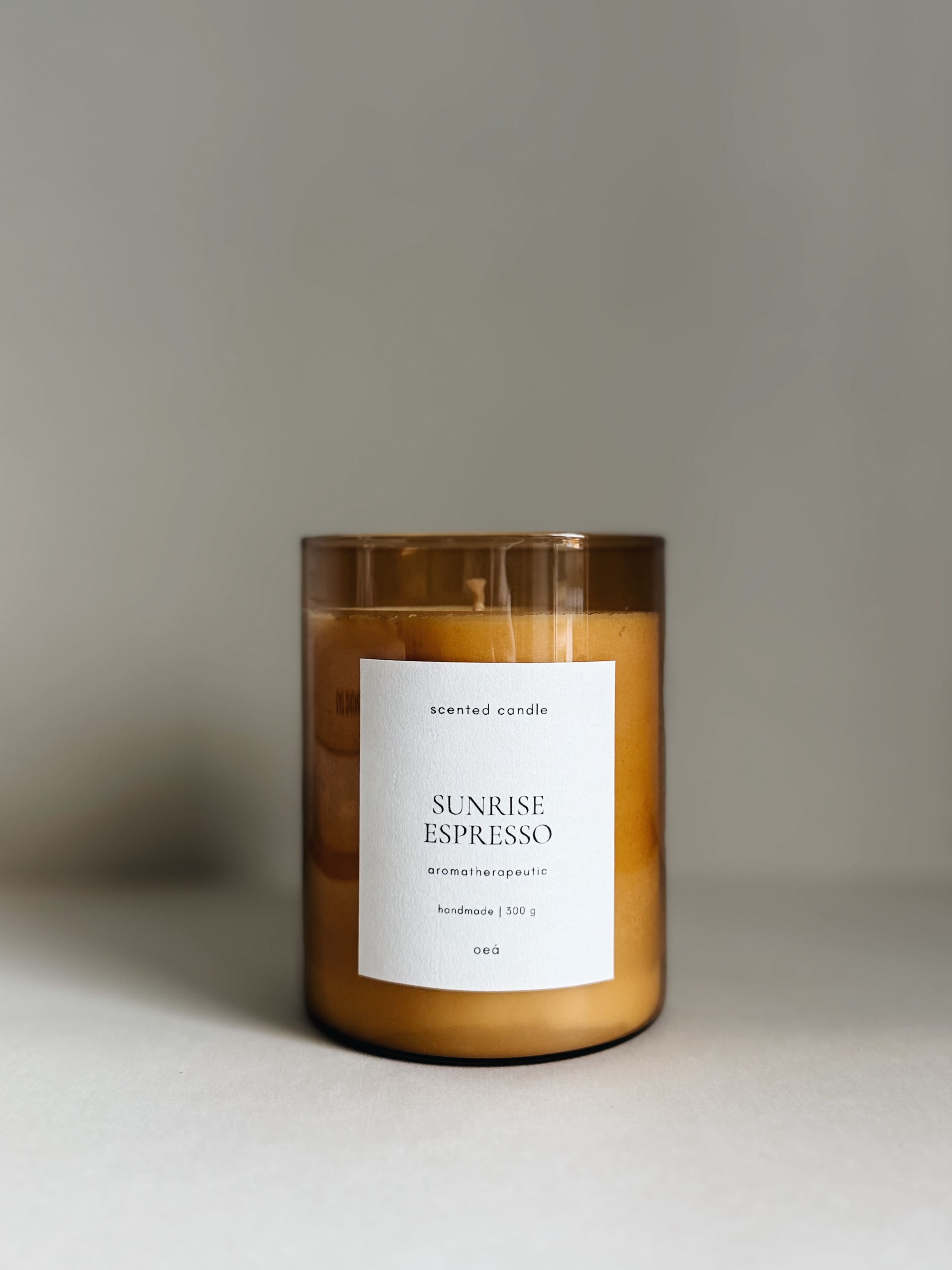 SUNSET ESPRESSO Scented Candle | Coffee & Orange | Glass (300 g)