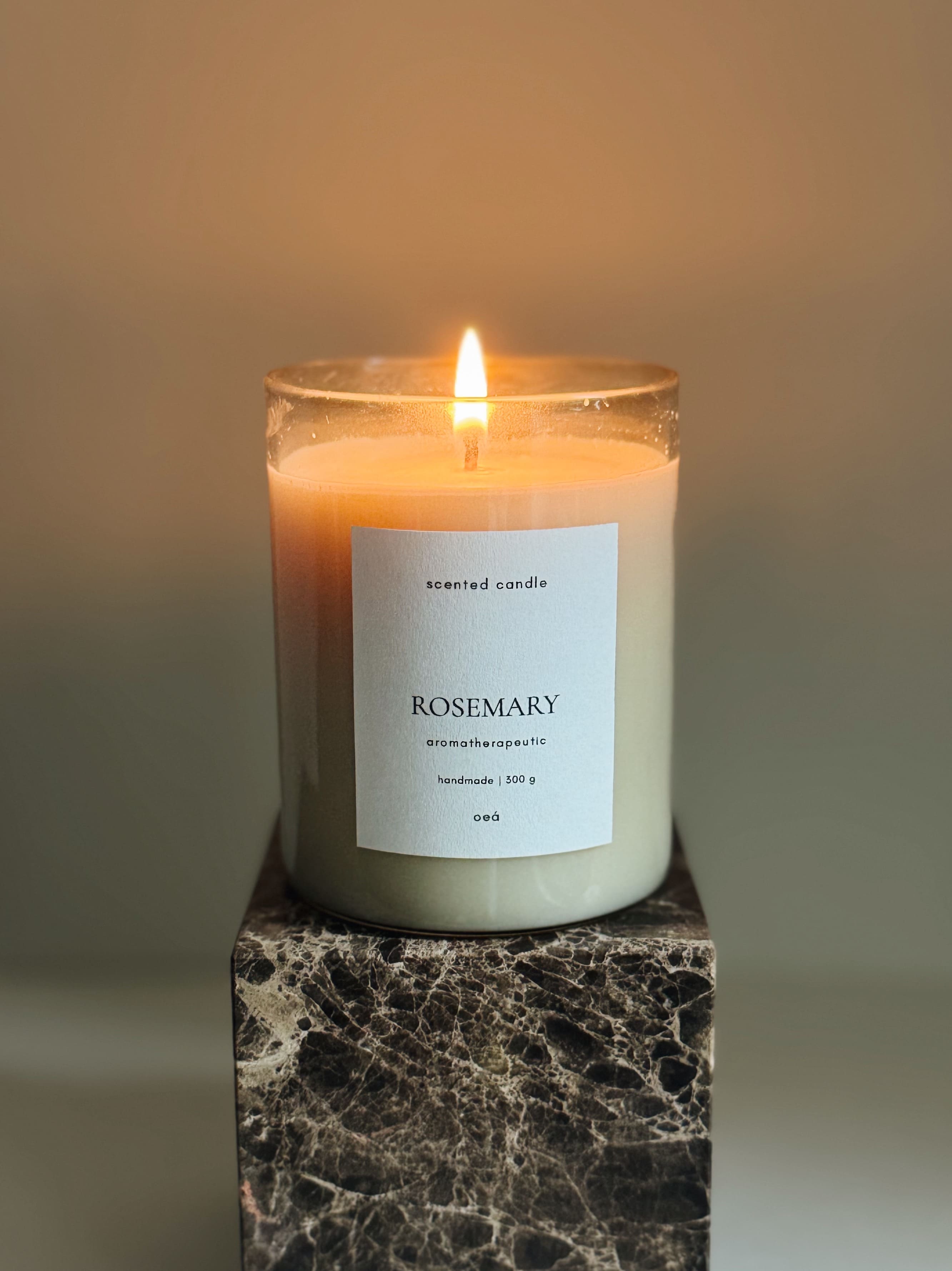 Scented Candle ROSEMARY  | Fresh fragrance with soy and rapeseed wax (300g)