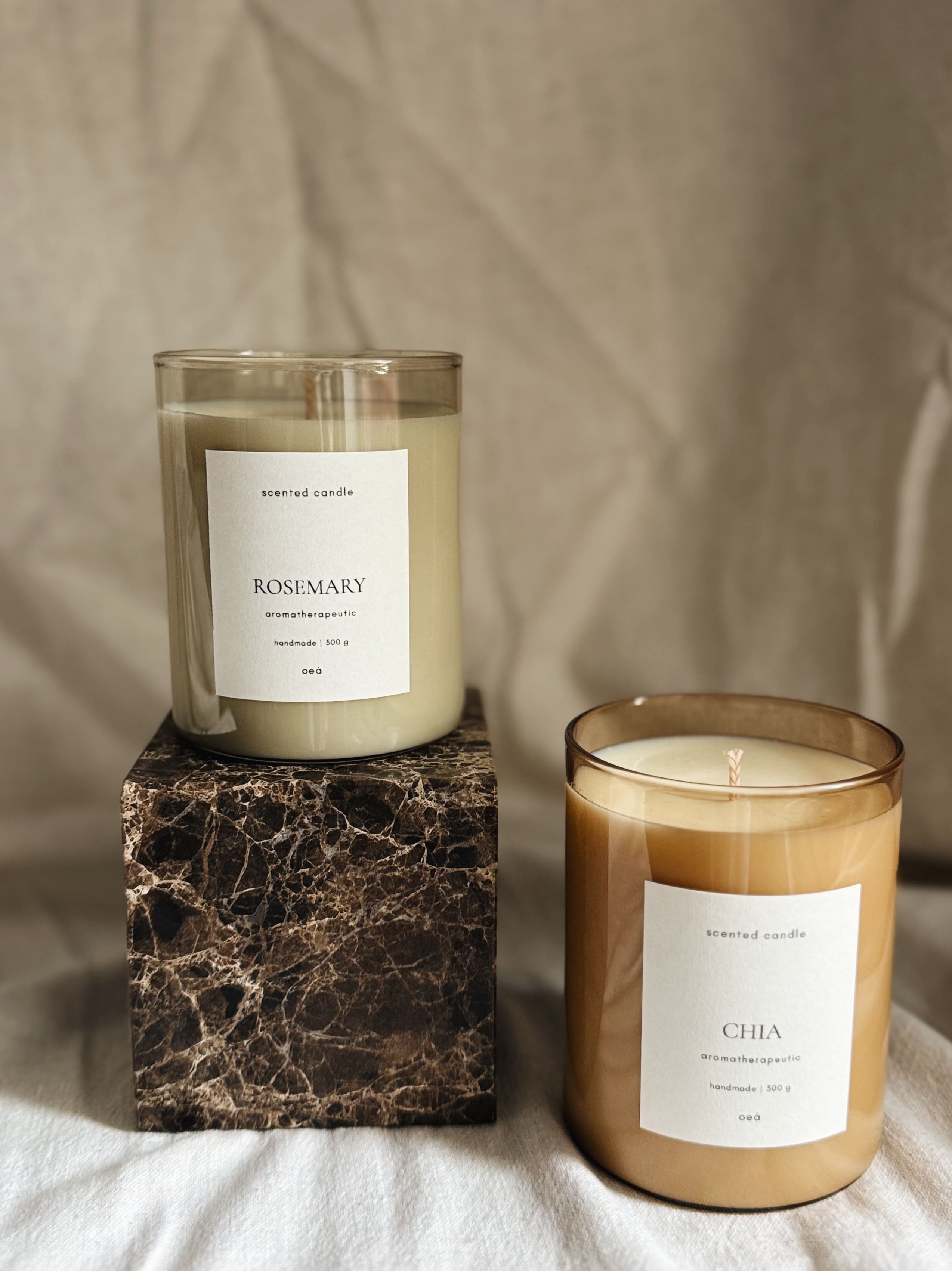 Scented Candle ROSEMARY  | Fresh fragrance with soy and rapeseed wax (300g)