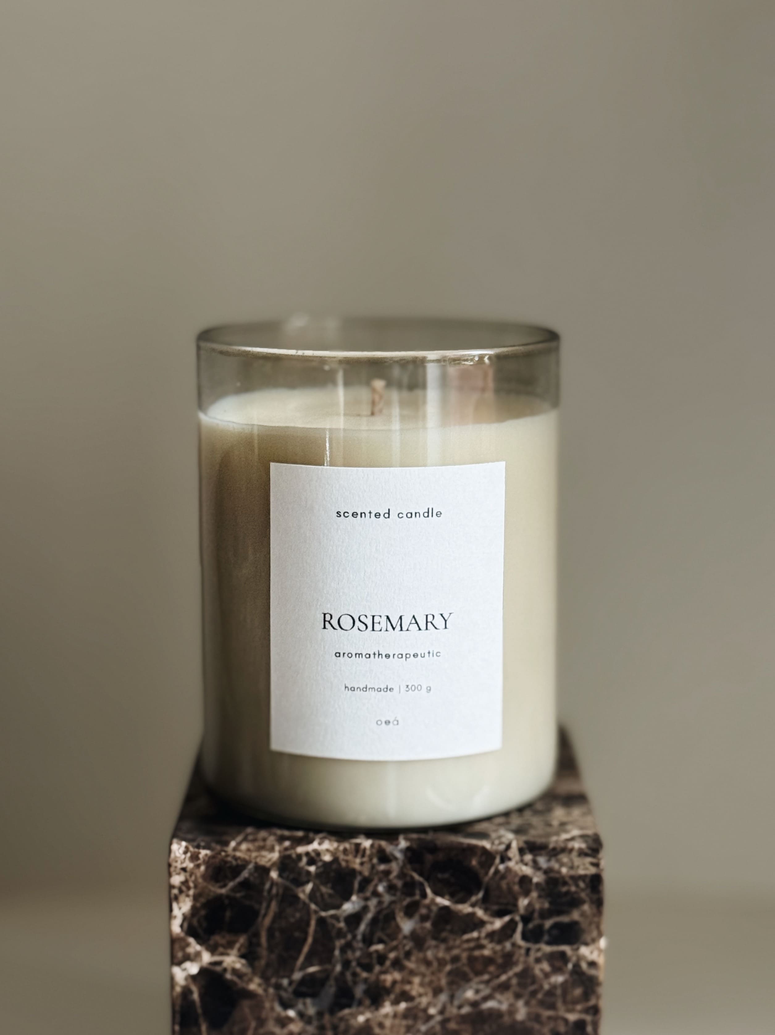 Scented Candle ROSEMARY  | Fresh fragrance with soy and rapeseed wax (300g)