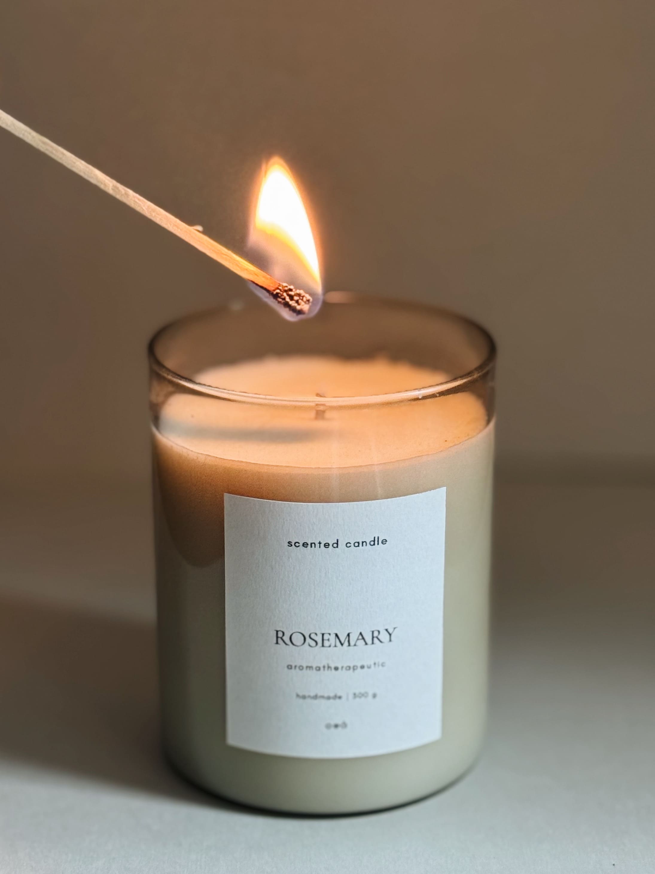 Scented Candle ROSEMARY  | Fresh fragrance with soy and rapeseed wax (300g)