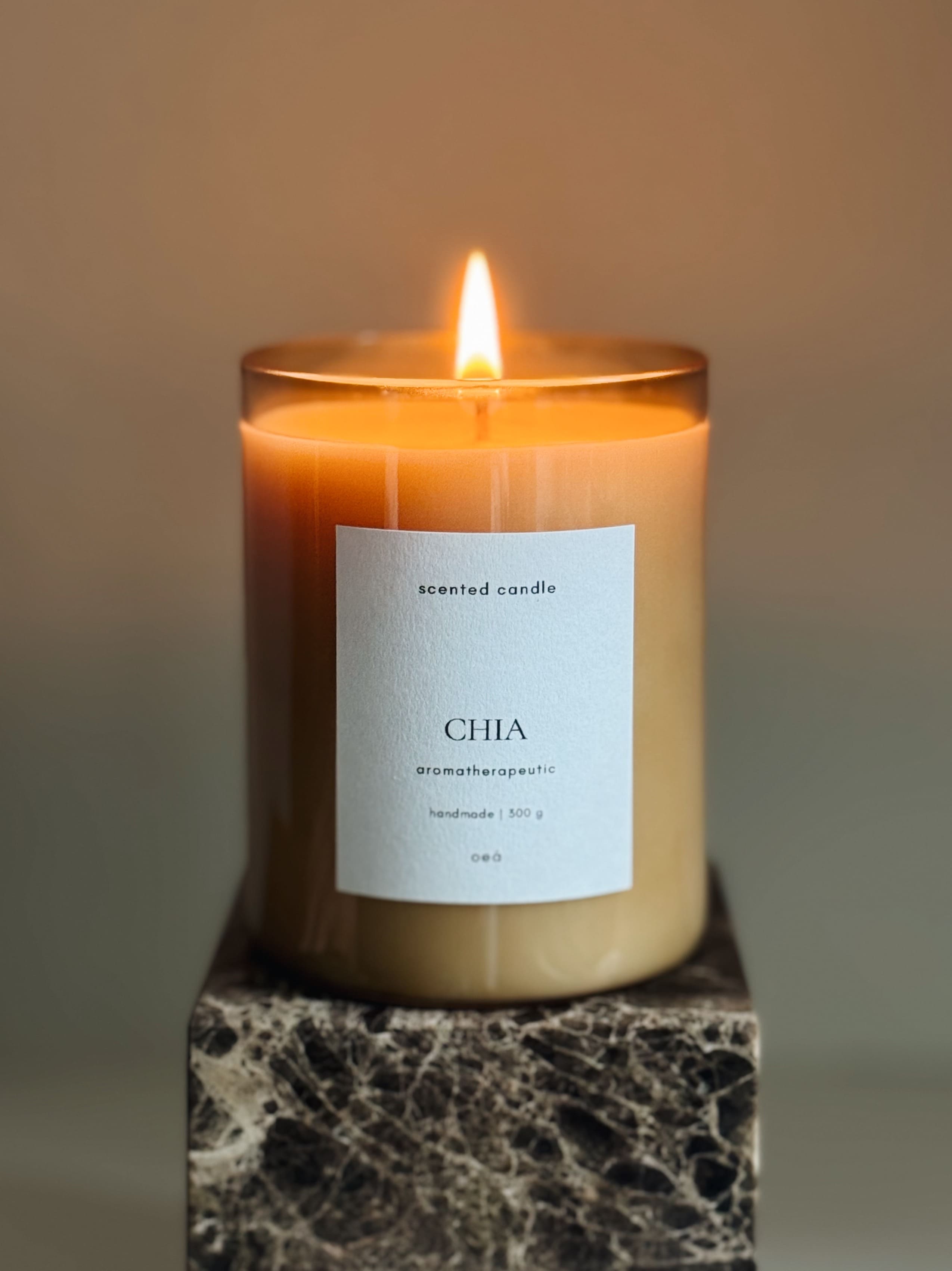 Scented Candle CHIA  | Fruity fragrance with soy and rapeseed wax (300g)