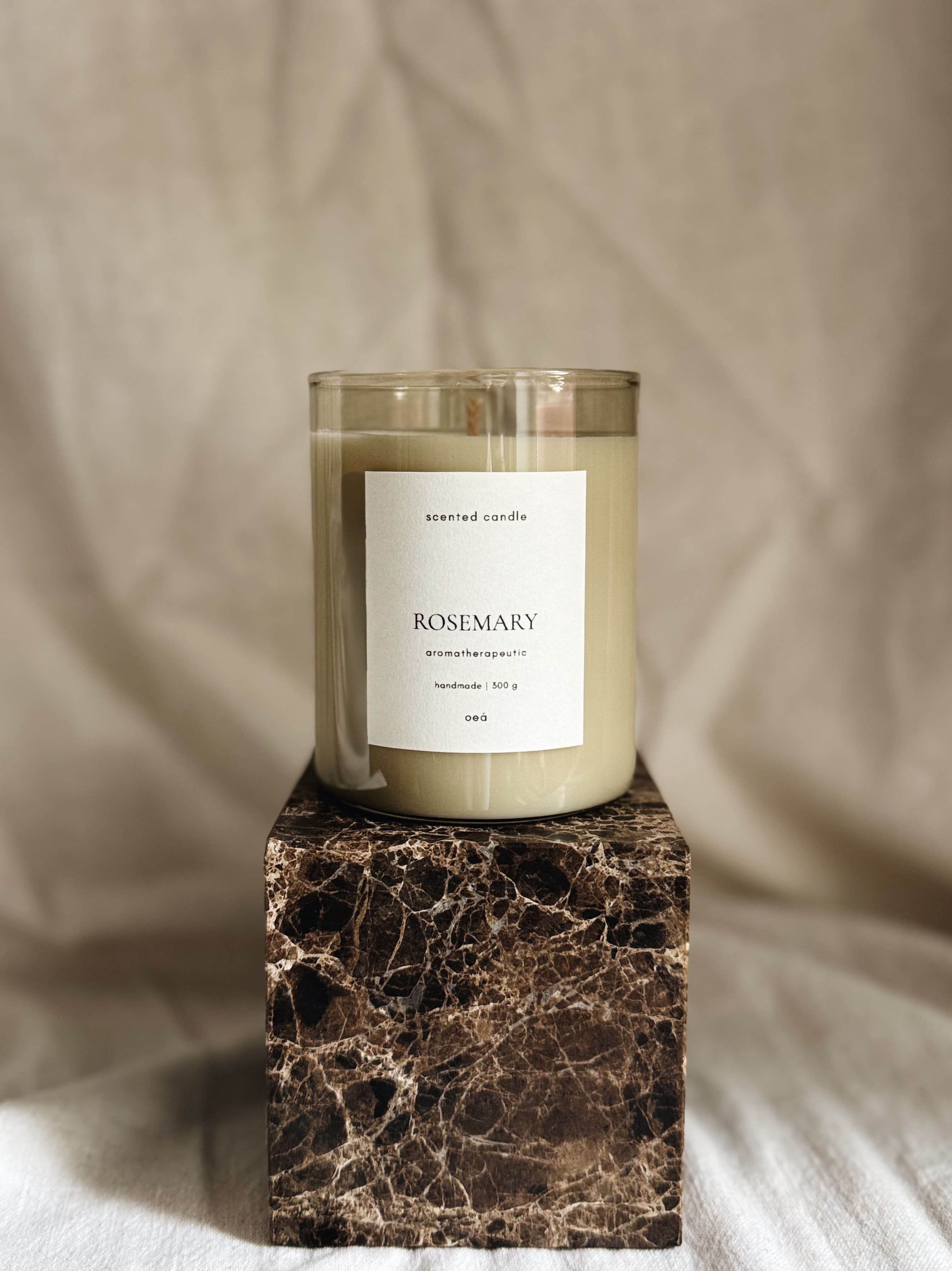 Scented Candle ROSEMARY  | Fresh fragrance with soy and rapeseed wax (300g)