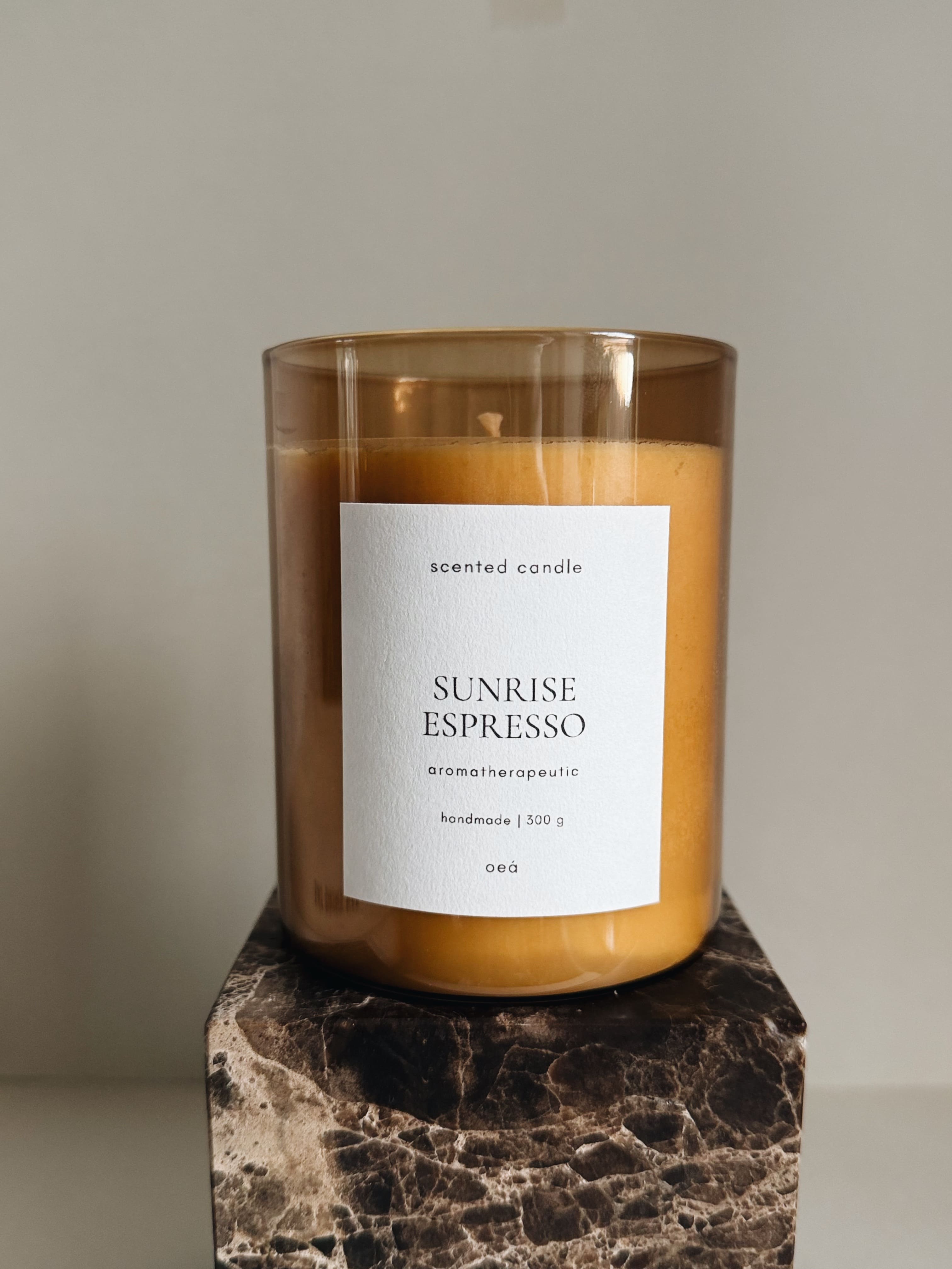 SUNSET ESPRESSO Scented Candle | Coffee & Orange | Glass (300 g)