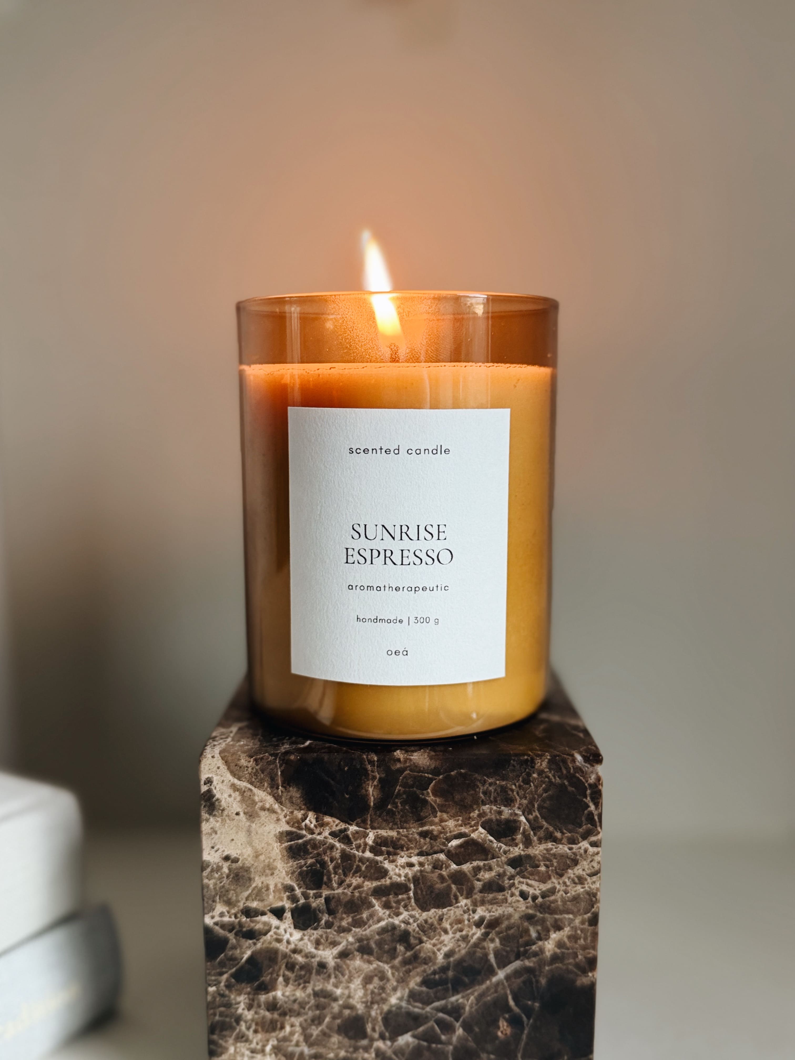 SUNSET ESPRESSO Scented Candle | Coffee & Orange | Glass (300 g)