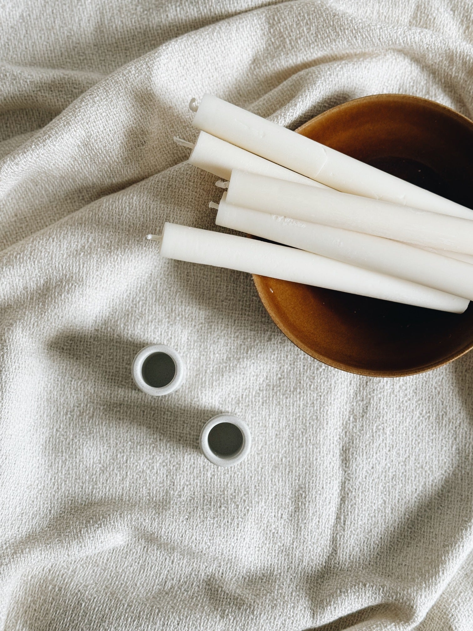 Stabkerzen 'vanilla oat' aus Naturwachs mit Vanille- und Orangen-Duft (3 Stk)