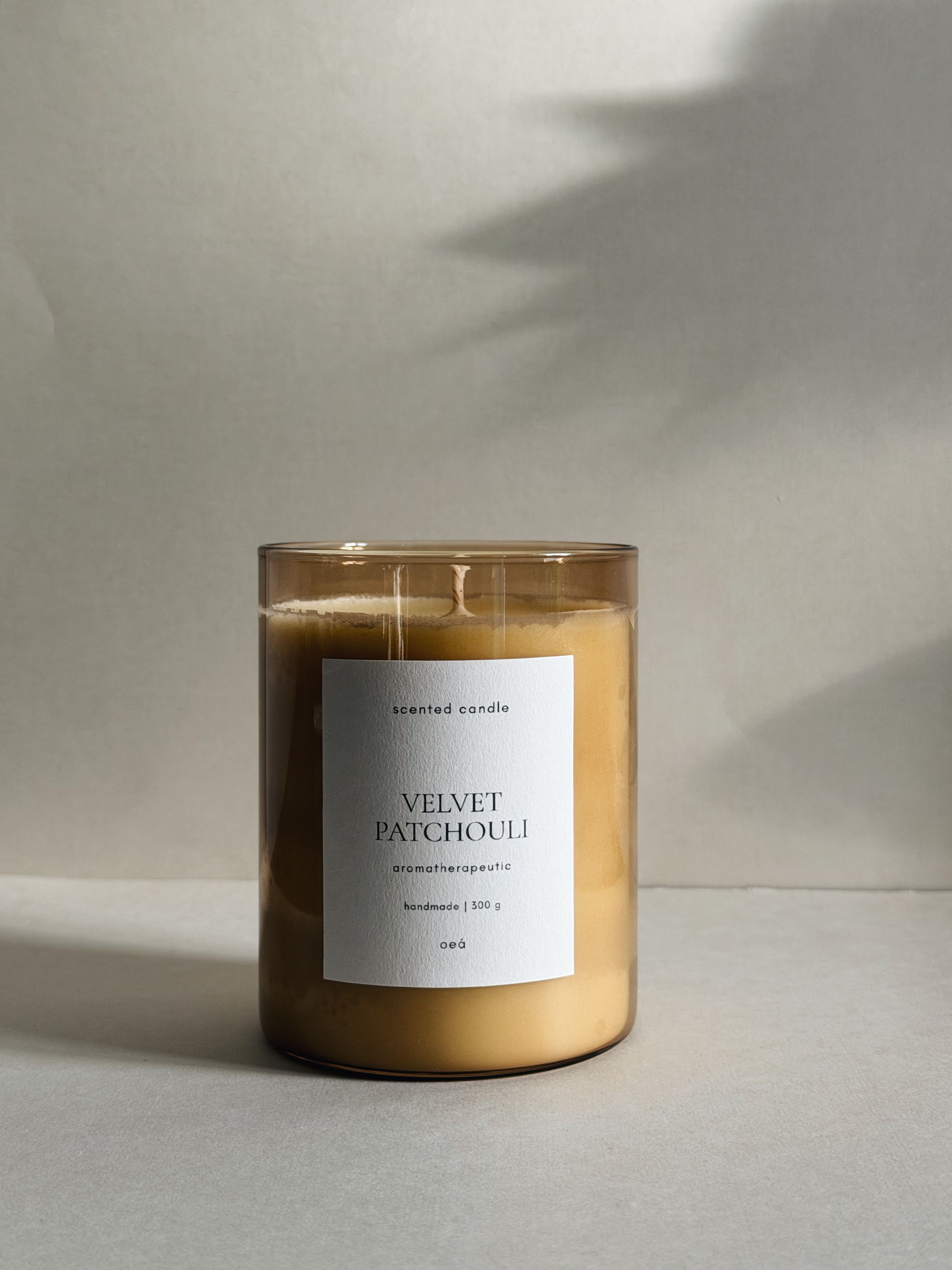 VELVET PATCHOULI Scented Candle | Sensual Patchouli Warmth | Glass (300g)