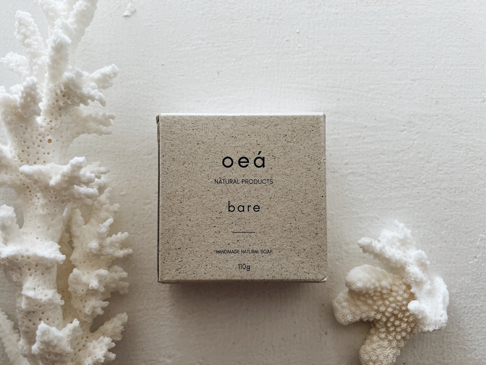 Natural soap 'bare' with organic oils and without additives