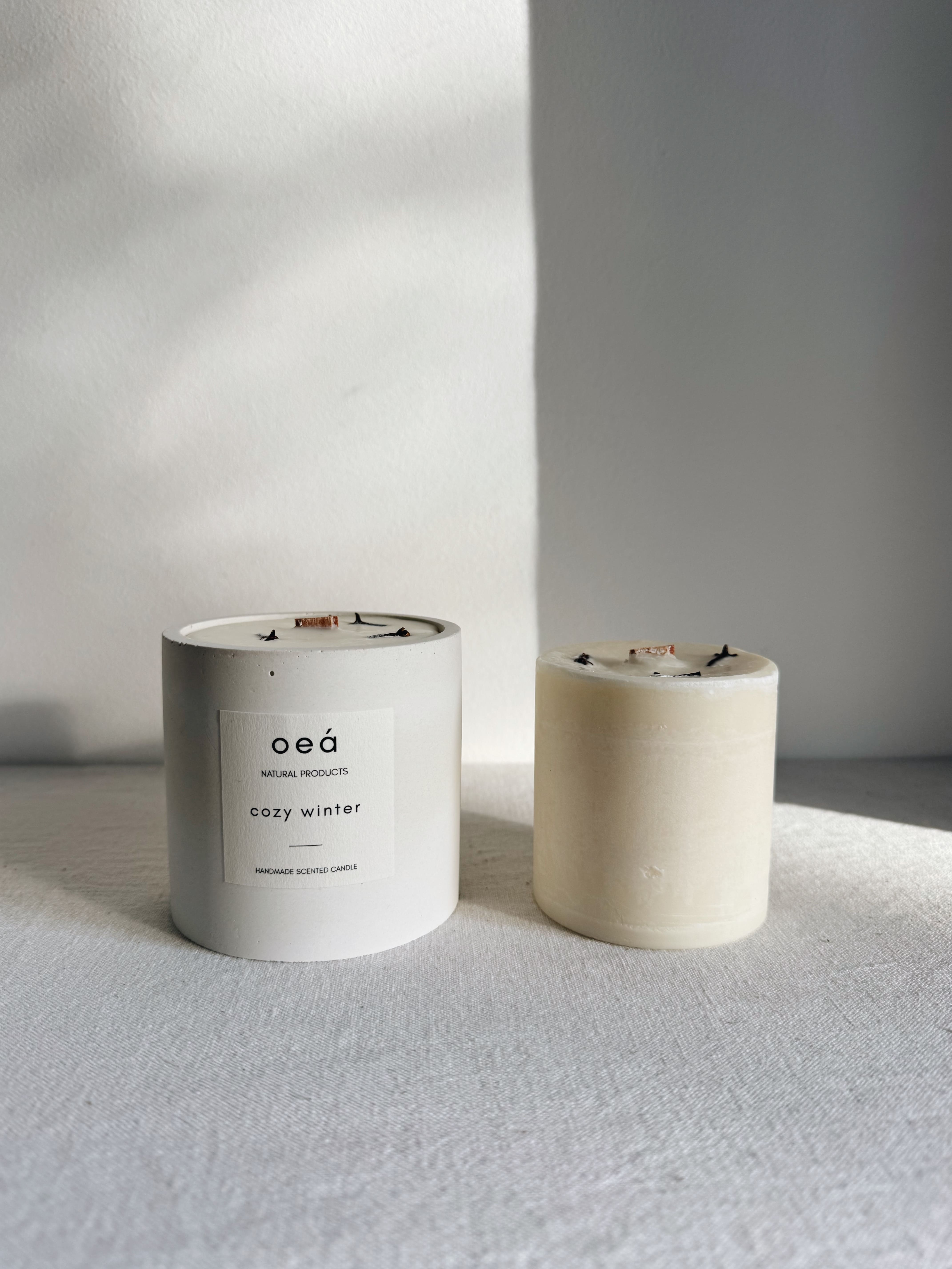 Candle Special Edition 'Cozy Winter' with Essential Orange, Cinnamon & Clove Oil (240g)