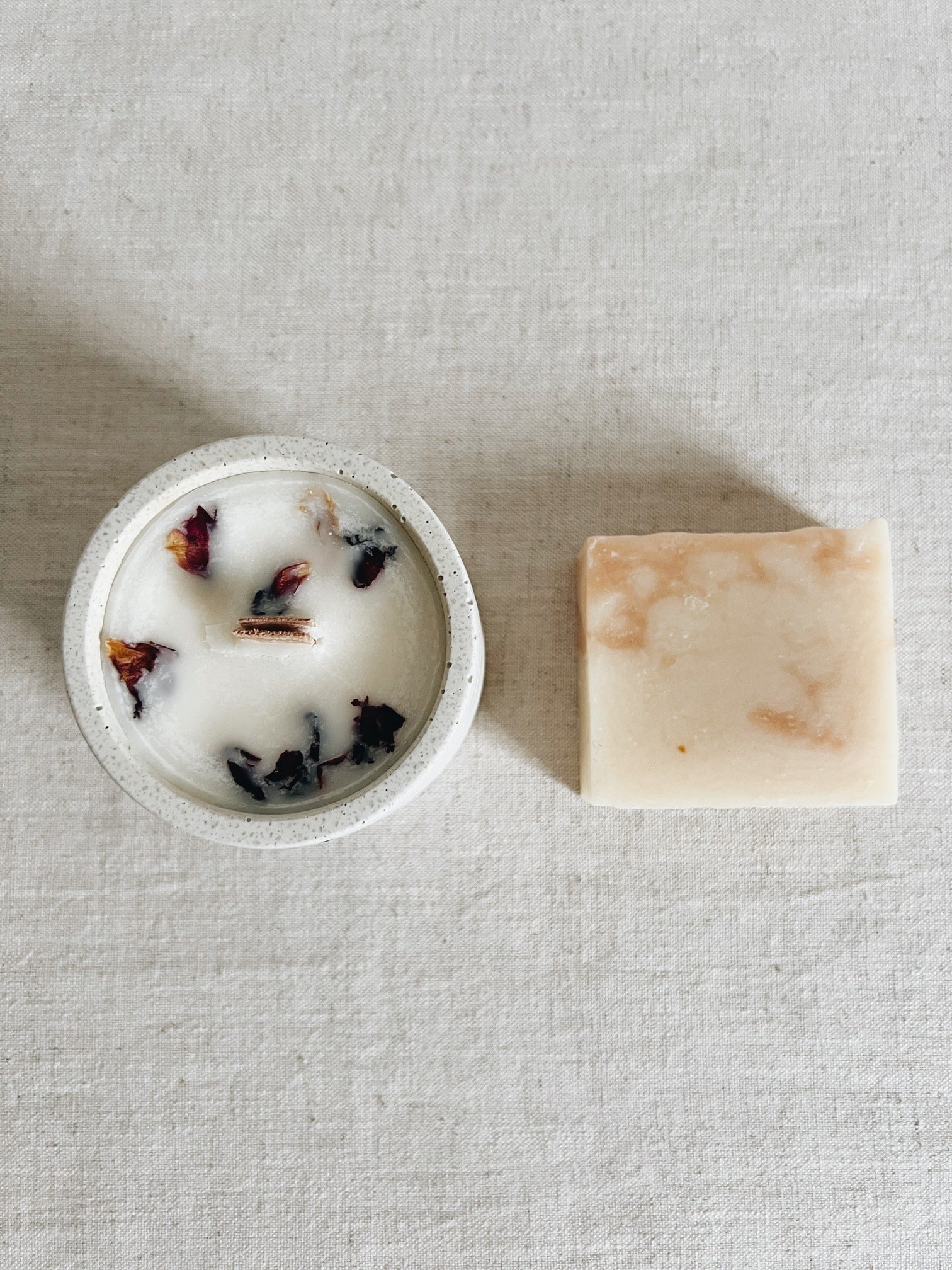 Natural soap 'coco rose' with coconut milk and rose blossom scent