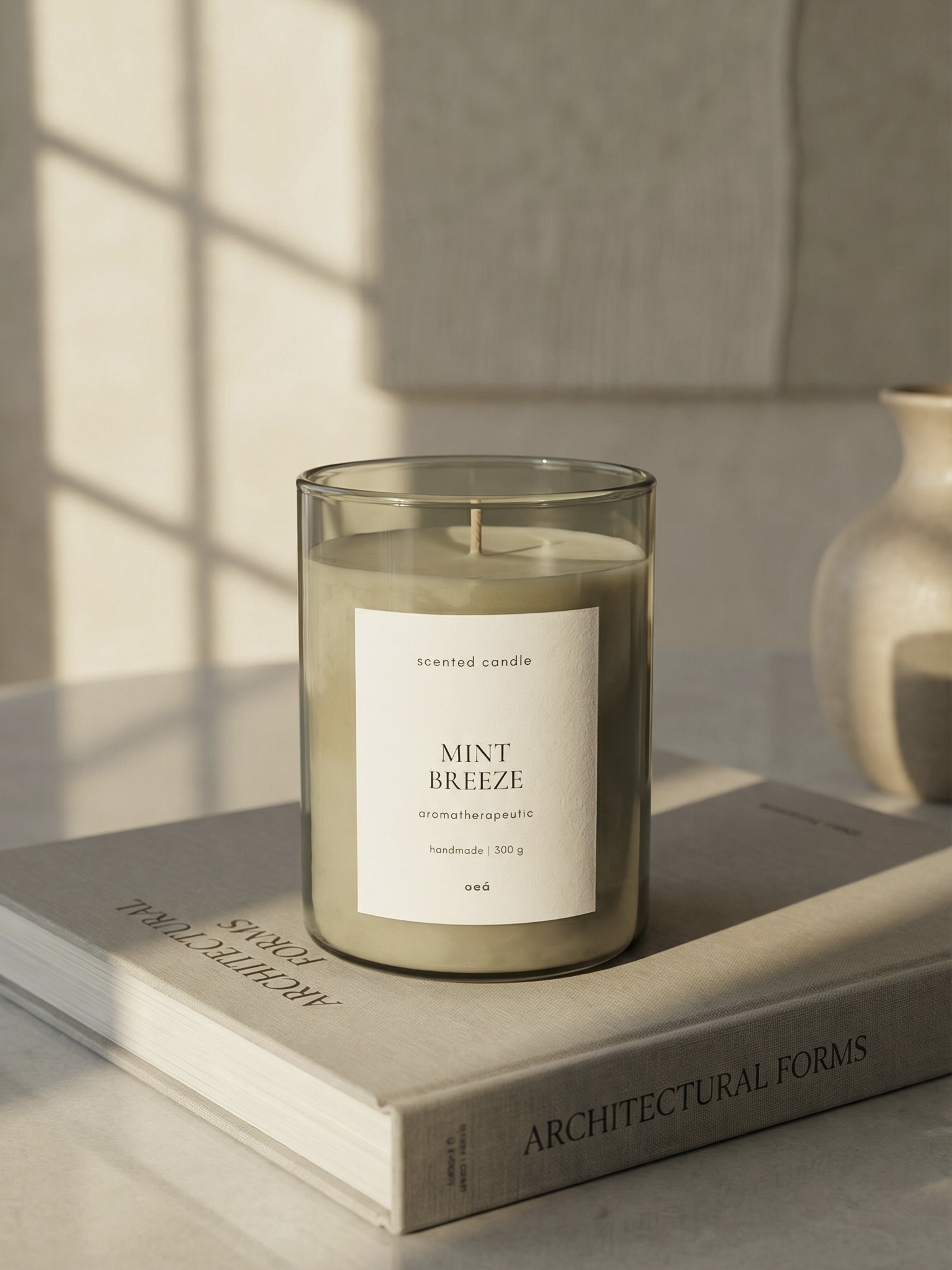 MINT BREEZE Scented Candle | Eucalyptus & Mint | Glass (300 g)