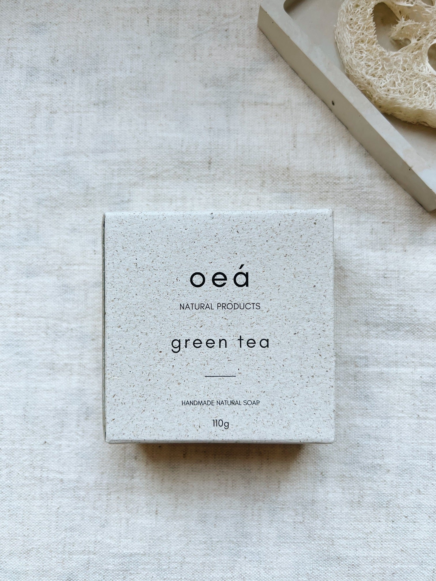 Natural soap 'green tea' with green tea hydrolate and lemongras