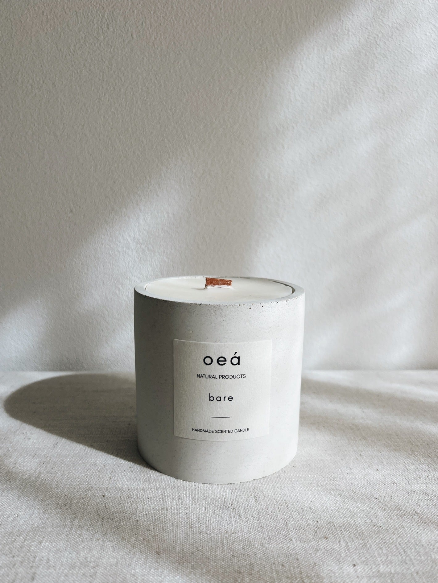 Candle 'bare' made of soy and rapeseed wax without additives (240 g)