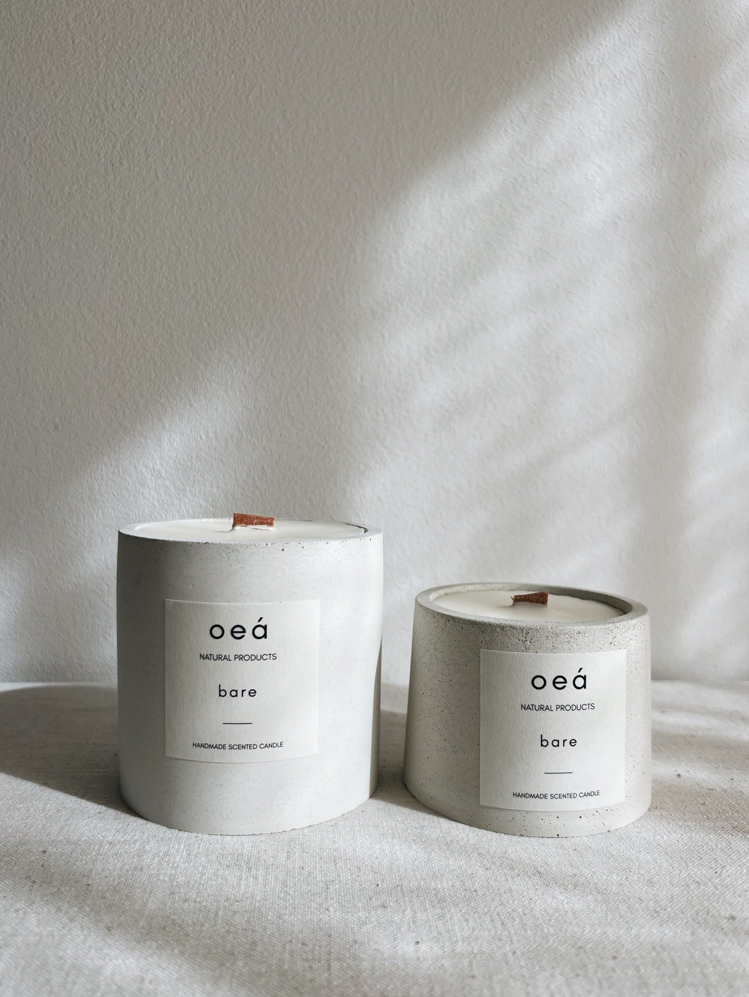 Candle 'bare' made of soy and rapeseed wax without additives (125g)