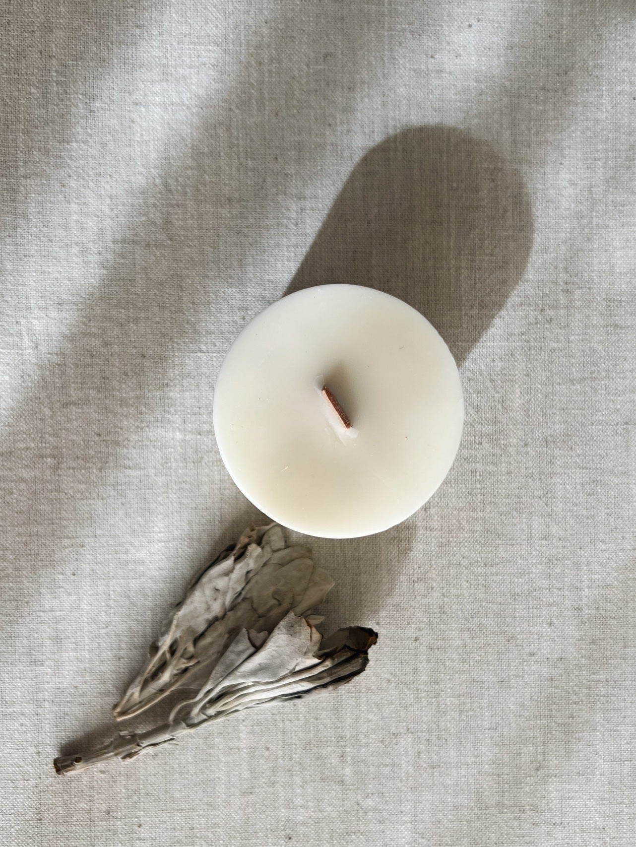 Refill candle 'bare' made of soy and rapeseed wax without additives (125g)